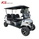 Steel Frame Electric Golf Car 4 Seaters Bright Yellow Color 4KW Motor