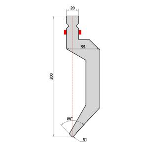 Quality LS10.63 Quicklock Press Brake Punch 86 Degree High Hardness wholesale