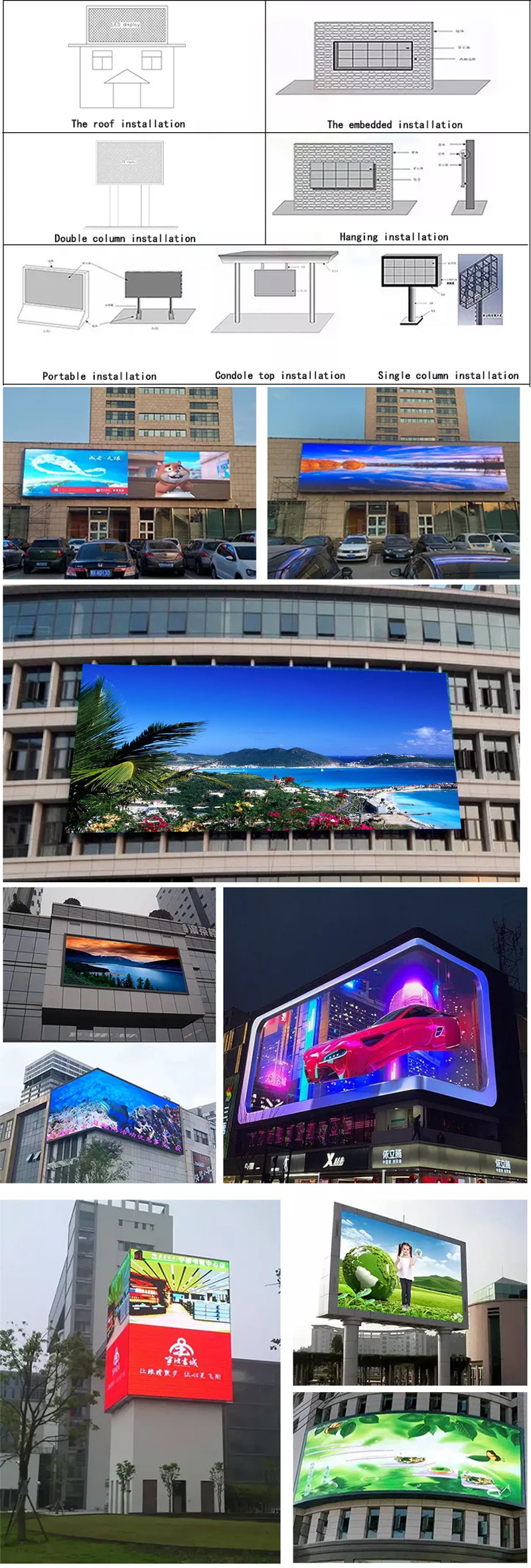 P6 Led Sign Board , Matrix Display Outdoor Advertising Signs