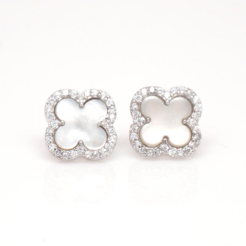 18K Gold Plated 925 Sterling Silver Pave CZ Women's Huggie Earrings CLASSIC Style