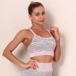 Striped Jacquard back sports underwear running fitness clothing seamless knit