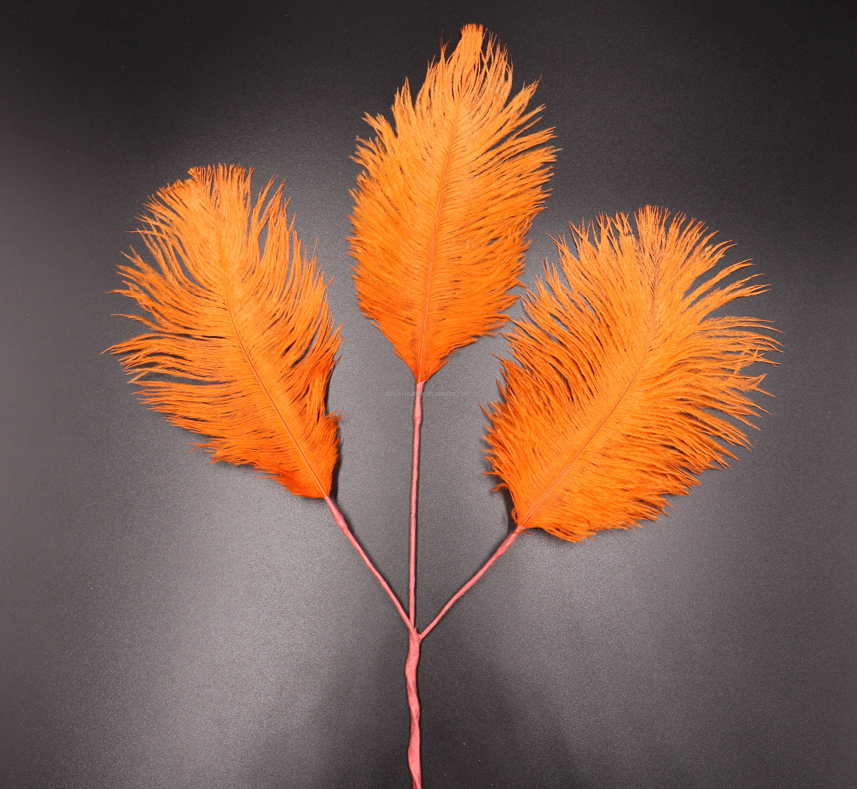 Event Party Supplies Must-Have Ostrich Feather Spray with Wire Accessory Shipping Worldwide