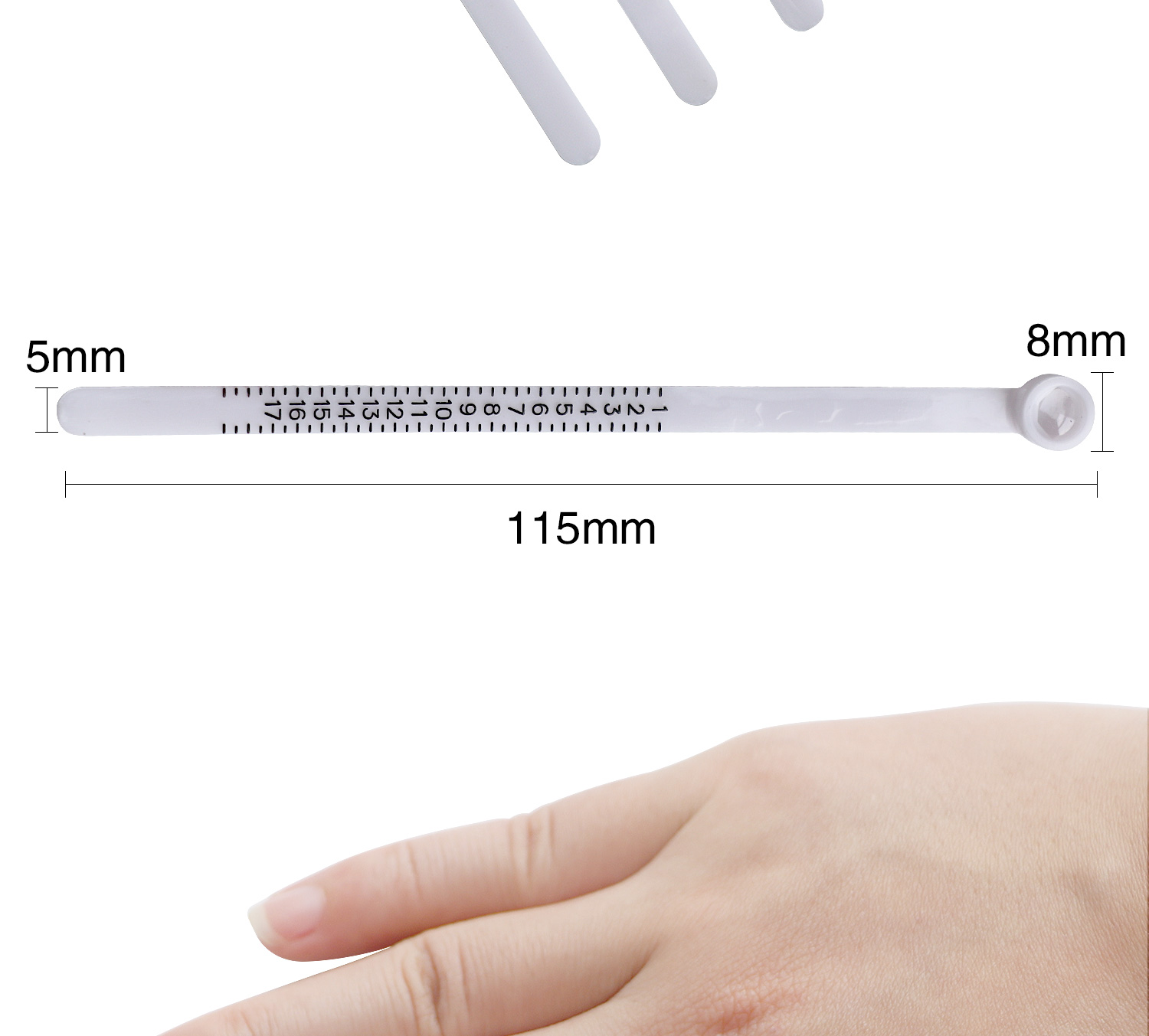 10g Jewelry Accessories Tools Plastic Ring Size Mandrel Stick