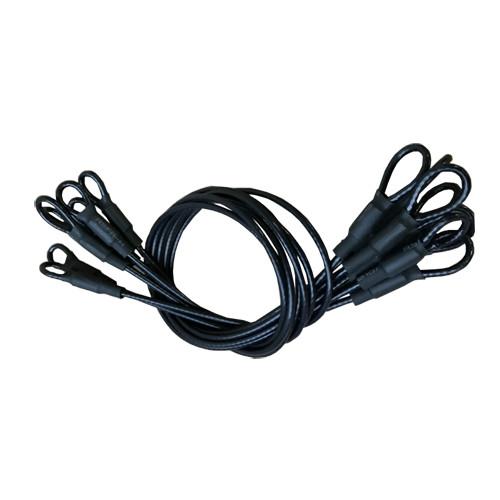 Galvanized Stainless Steel Wire Rope Lanyard Black Plastic Coating Steel Cable