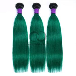 Quality #T1B/Green Straight Remy Human Hair Bundles Sew In Weave Bundles Brazilian Bundle Deals wholesale