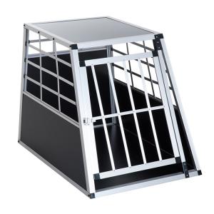 Quality Lockable MDF Heavy Duty Aluminum Dog Travel Box For Large Dog Car Transport Cage wholesale