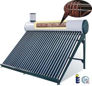 evacuated tube solar water heater tank with copper coil