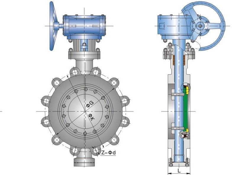 Lug Type Stainless Steel Butterfly Valve Manual Gear Operated Friction Free Sealing