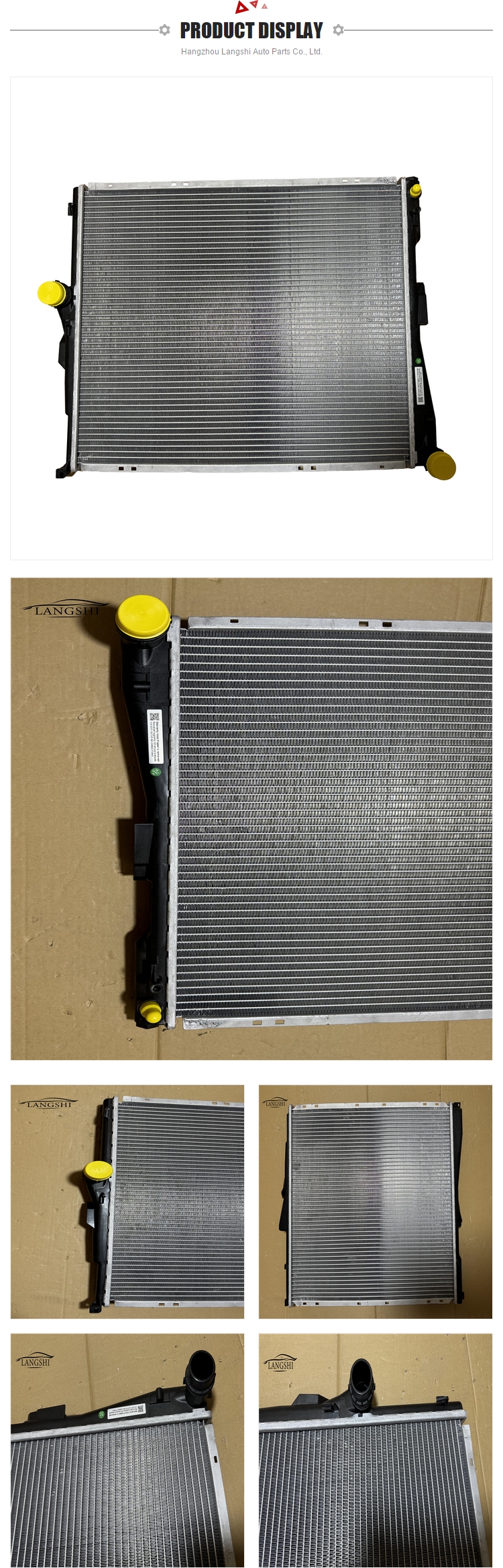 BMW X3 E83 03-10 Auto Parts Car Cooling System Aluminum Radiator with Plastic Water Tank