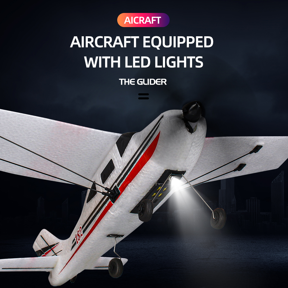 2.4g 2ch Outdoor Sport RC Flying Toys Electric Airplane Toys Remote Control Glider Plane for Children's Entertainment