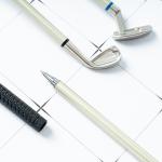 Fashion Elegant Golf Promotional Pen Set 0.7mm Metal Ball Pen Functional