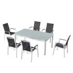 1.2mm Thickness Aluminum Tube Extendable Outdoor Table Chairs