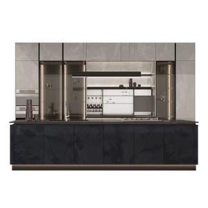 Quality Kitchen Furniture Design Wood Veneer Kitchen Cabinet For Wholesales wholesale