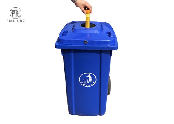 Customized Recycling Locakable Garbage Wheelie Bin 240l Blue With Bottle Lids