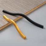 600mm Aluminum Cabinet / Drawer Handles Contemporary Gold Wave