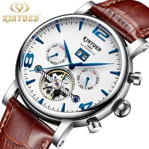 Quality Elegant Appearance Skeleton Mechanical Watch Week Month Display wholesale