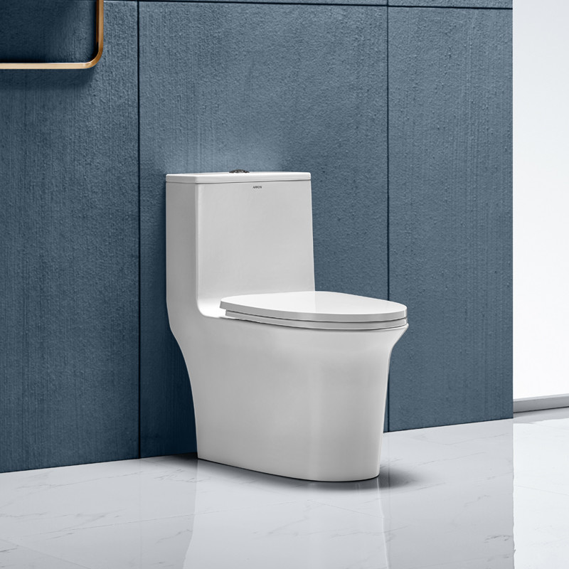 Dual Flush Elongated One Piece Toilets 0.9/1.3 GPF Siphon Jet
