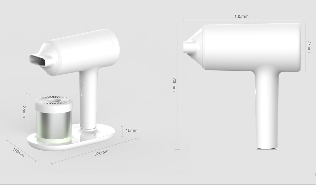 2020 New Design Rechargeable Hair Dryer 600W High Power Battery Replaceable Wireless Hairdryer