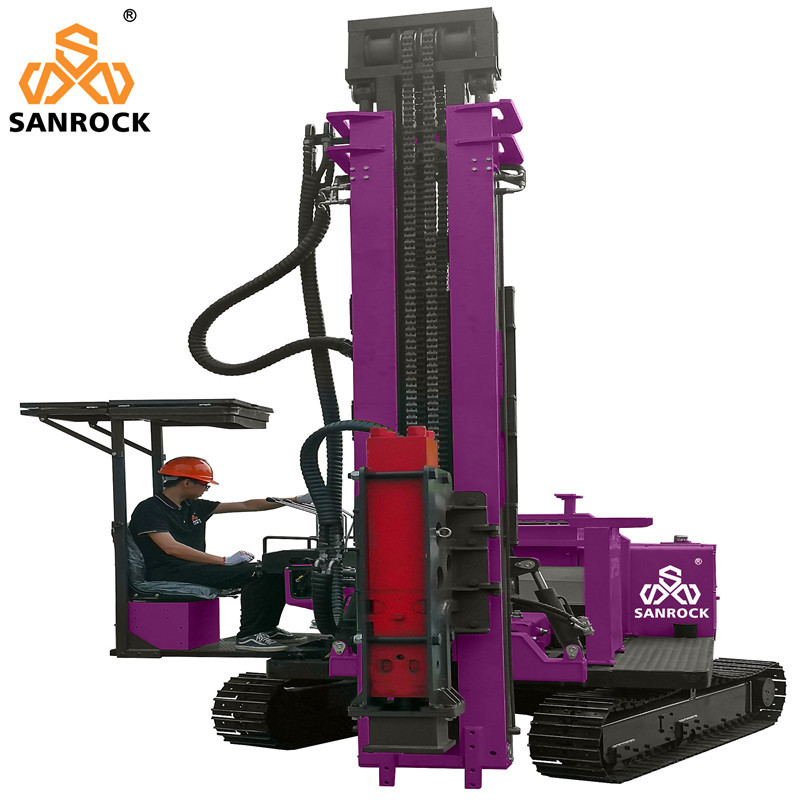 Portable Pile Driver Hydraulic Vibration Piling Machine Solar Screw Pile Driver Machinery