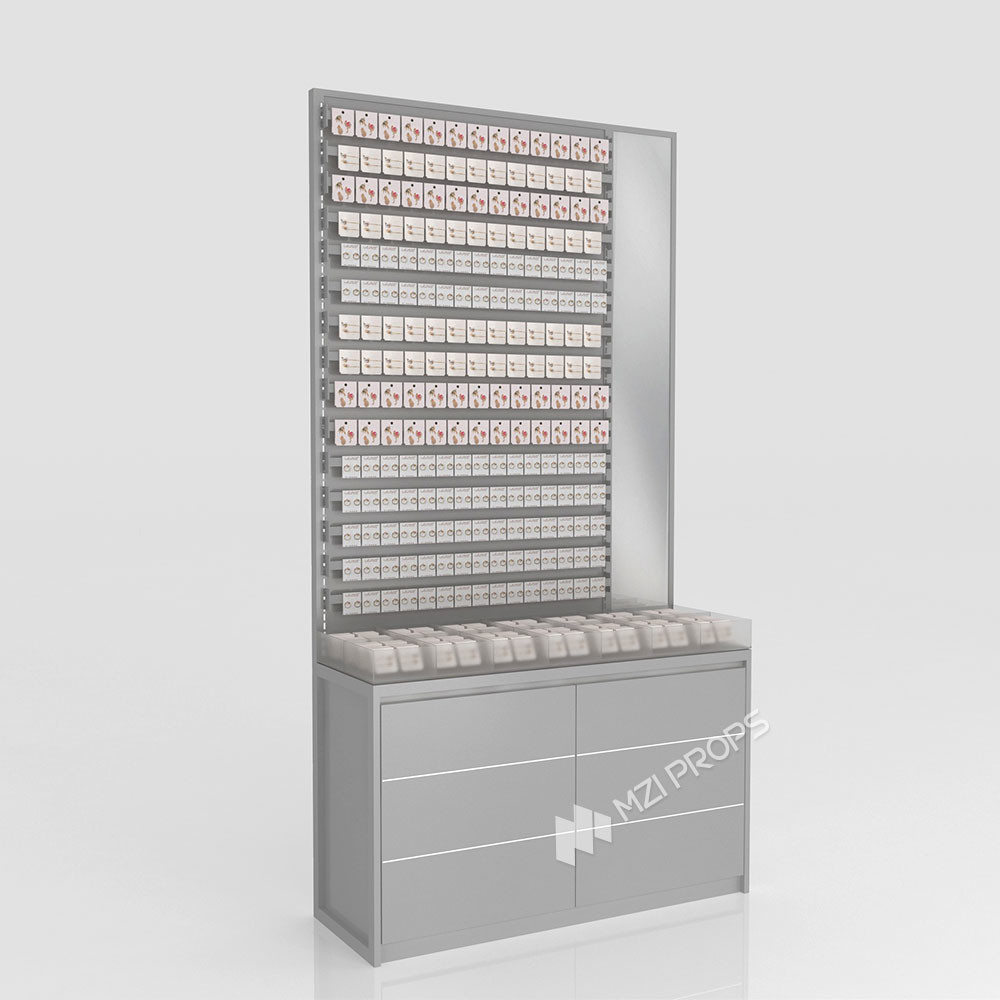 GDR08-SZ01-B Retail Display Shelf with Hooks and Adjustable Height for Mall Booths