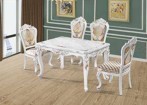 Quality Noble Classical Solid Marble Dining Table , Restaurant Dining Table wholesale