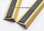NLP20 Matt Gold Aluminum Anti Slip Stair Nose Brace With 41mm x 20mm x 2.7m