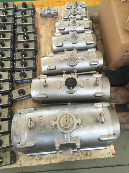 stainless steel SS304/SS316 body pneumatic rotary actuators for butterfly valves