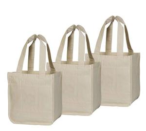 Quality Customized Logo Cotton Canvas Bag , Beige Color Canvas Grocery Bags wholesale