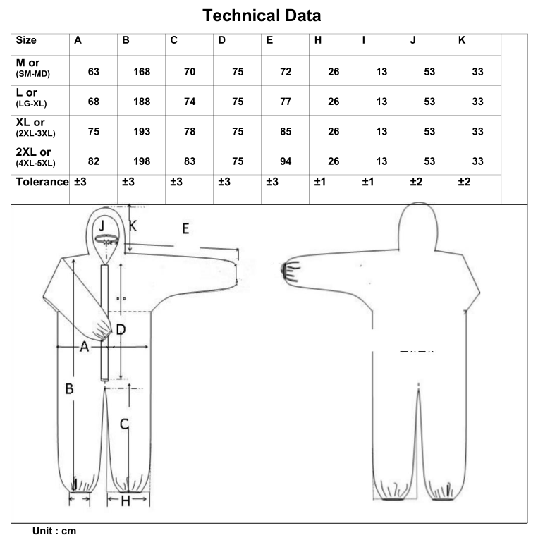 Film Spunbond Disposable Protective Coverall Breathable S-XXXL