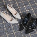 Shiny Luxury High Heels Shoes Rhinestone Business Lager Size Ladies Summer