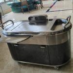 Smokeless Stainless Steel BBQ Grill Oval Teppanyaki Plate