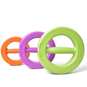 Quality Wholesale Ladies Home Use Colored Cement Dumbbells PP Friendly Plastic Ring Dumbbell wholesale