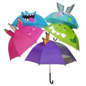 Quality 18 Inches Compact Animals Kids Umbrella With Customized Print Easy To Carry wholesale