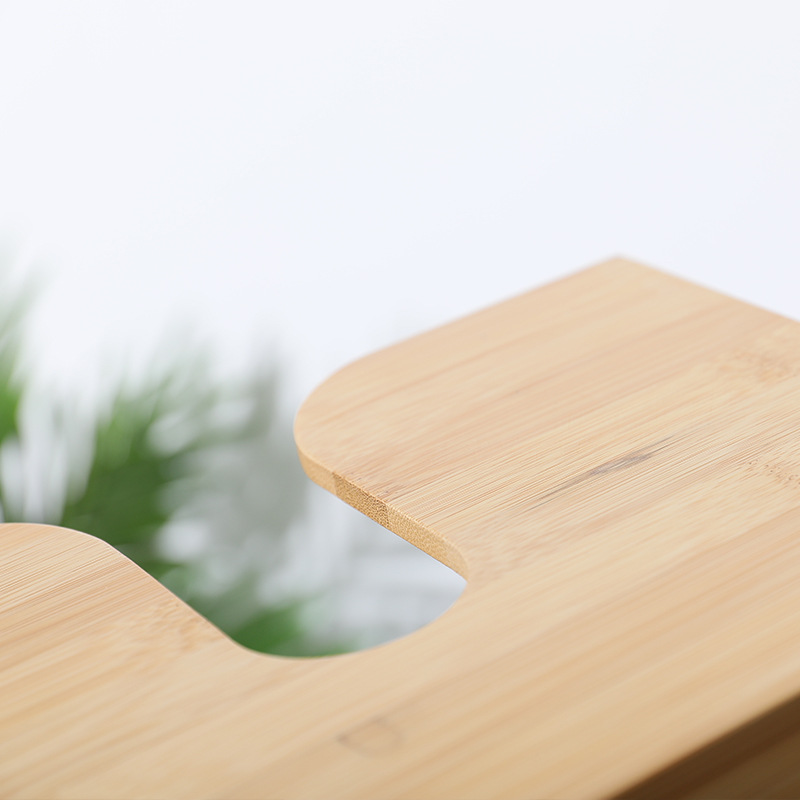 2023 Adhesive Desktop Bamboo Tissue Storage Box with Design and CE / EU Certification