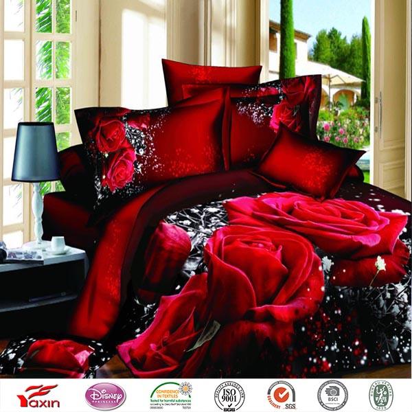 Yaxin Home Textiles,Hot sale flower 3D bedding sheet sets,Fashion 3D Bed Linen
