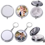 Sublimation Blank Metal Round Pill Box Custom Metal Sublimation Blanks