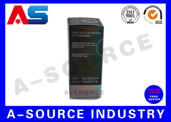 Custom Product Small Cardboard Boxes Peptide 10ml Vial Box Rainbow Laser Color