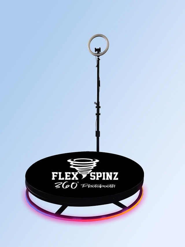 RGB LED Automatic 360 Photo Booth Free Customized Logo