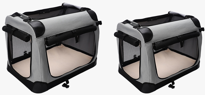 Convenient and Portable Oxford Fabric Folding Pet Crate Kennel Carrier Bag with Removable Bracket