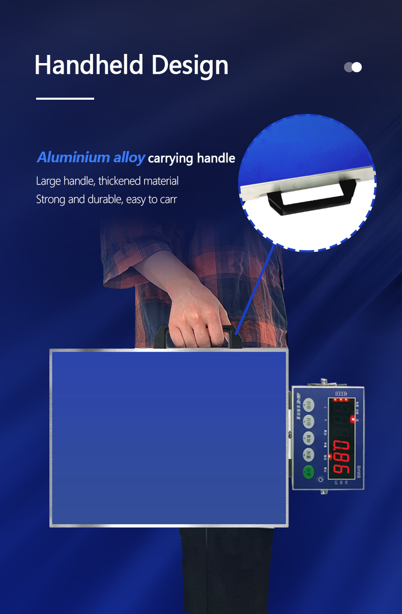 Bluetooth Portable Industrial Weighing Scale with 300*400mm Platform and 150KG Capacity