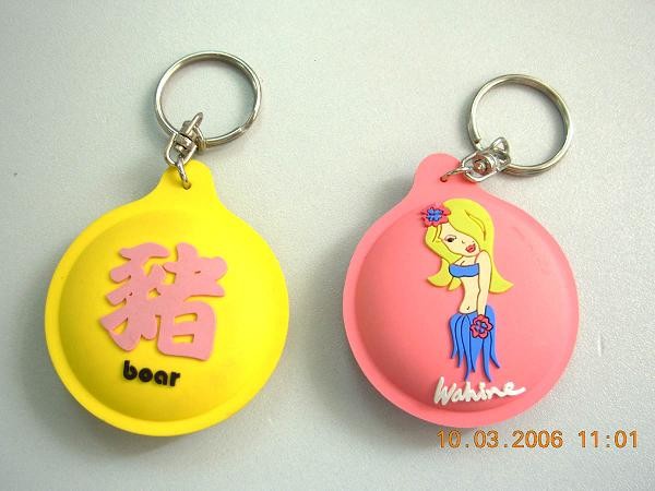 High Visible Custom PVC Keychains With Plastic / Rubber Material