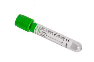 Quality 2ml Vacuum Blood Test Tube Green Top Blood Tube For Plasma Collection wholesale