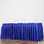 KINSHUN Black Polyester Banquet Table Skirt Wedding Party Events Decorations