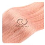 Pink Straight Remy Human Hair Bundles Sew In Weave Bundles Brazilian Bundle