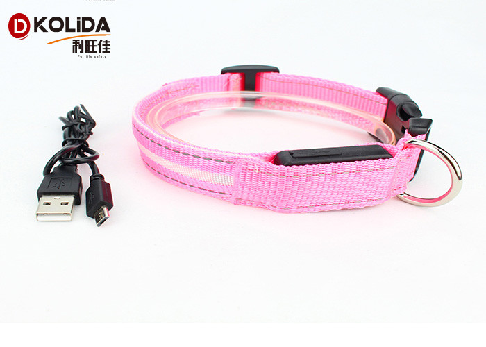 Reflective Easy Walking Light Up Pet Collar Glow In The Dark Collar