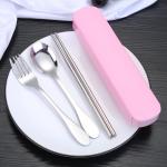 Stainless Steel Promotional Tableware Set Three Pieces Stainless Steel Logo
