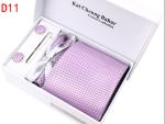 Mens silk burgundy dots necktie set with gift box