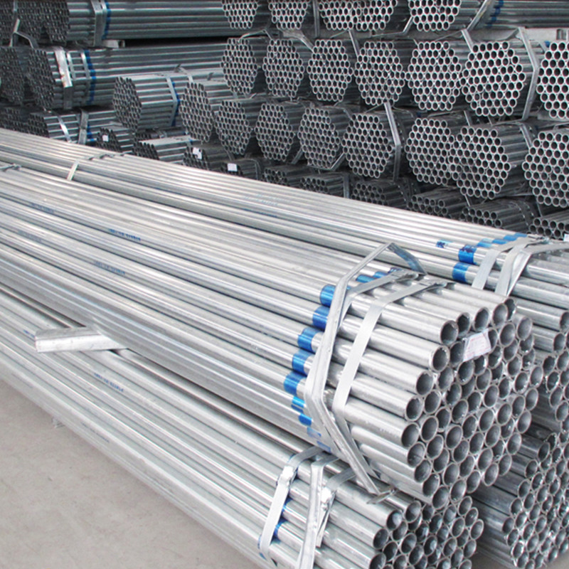 Straight Seam Galvanized Metal Pipe , Smooth Galvanized Round Tubing For Building