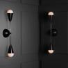 Buy cheap Modern Nordic Brass Cast Ceramic Lampshade Wall Lamp for Living Room Bedroom from wholesalers