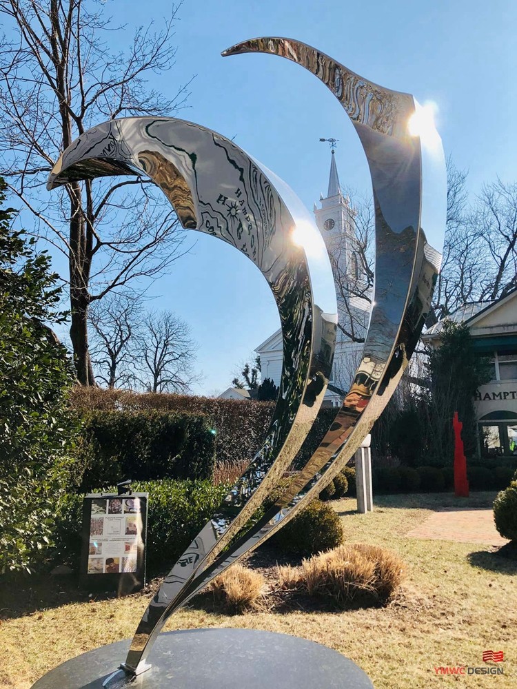 Modernistic Style Large Outdoor Stainless Steel Abstract Sculpture for Art Decoration